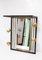 Vintage French Wall Rack with Mirror, 1950, Image 1