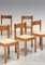 Mid-Century French Wooden Chalet Chairs with Straw Seats, Set of 6, Image 2