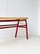 Industrial Red Metal Bench, 1960s 11