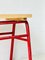 Industrial Red Metal Bench, 1960s 14