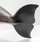 Vintage Decorative Carved Wood Bowhead Whale Sculpture, 1987 8