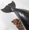 Vintage Decorative Carved Wood Bowhead Whale Sculpture, 1987, Image 11