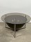 Space Age Aluminum and Smoked Glass Coffee Table, 1970s 1