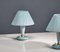 Italian Blue Bedside Tables Lamps, 1950s, Set of 2 5