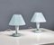 Italian Blue Bedside Tables Lamps, 1950s, Set of 2, Image 1