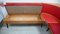 Kitchen Corner Bench with Trunks in Red Faux Leather, 1950s 3