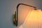Lampada da parete vintage in ottone, Danimarca, anni '50, Immagine 8