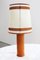 Lámpara de mesa Mid-Century de cuero de Charlotte Waver, años 60, Imagen 3