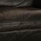 Sofá 5600 de tres plazas de cuero en gris oscuro antracita de Rolf Benz, Imagen 3