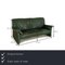 Leather Three Seater Green Sofa from Koinor, Image 2