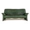 Sofá de tres plazas de cuero verde de Koinor, Imagen 1