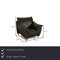 5600 Leather Armchair in Anthracite Dark Grey from Rolf Benz 2