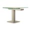 Bacher Glass Dining Table in Silver 1