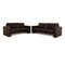 Ego Leather Sofa Set in Dark Brown from Rolf Benz, Set of 2 1
