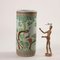 Jarrón vintage cilíndrico de porcelana china, años 70, Imagen 2