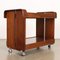 Vintage Service Trolley in Walnut & Glass, Italy, 1970s 8