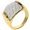 Tronchetto White Ceramic Ring in 18k Yellow Gold from Bvlgari 2