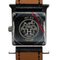 Quartz Stainless Steel and Leather Watch from Hermès 5