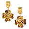Clover Dangle Clip-On Earrings in Gold from Chanel, Set of 2 1
