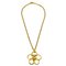 Collar con colgante de cadena con flores doradas de Chanel, Imagen 1