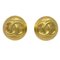 Gold Button Clip-on Earrings from Chanel, Set of 2 1
