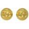 Goldene Ohrclips mit Knöpfen von Chanel, 2 . Set 1