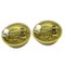 Gold Button Clip-on Earrings from Chanel, Set of 2 3