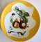 Plato con frutas de porcelana con agujeros y rinoceronte original de Salvador Dali, Imagen 1