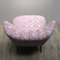Vintage Pink Cocktail Chair on Wooden Legs, 1950s, Image 12