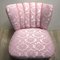 Vintage Pink Cocktail Chair on Wooden Legs, 1950s, Image 3