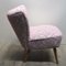 Vintage Pink Cocktail Chair on Wooden Legs, 1950s, Image 4