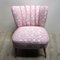 Vintage Pink Cocktail Chair on Wooden Legs, 1950s 2