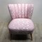 Vintage Pink Cocktail Chair on Wooden Legs, 1950s, Image 2