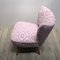 Vintage Pink Cocktail Chair on Wooden Legs, 1950s, Image 10