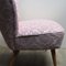 Vintage Pink Cocktail Chair on Wooden Legs, 1950s 6
