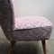 Vintage Pink Cocktail Chair on Wooden Legs, 1950s, Image 6