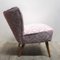 Vintage Pink Cocktail Chair on Wooden Legs, 1950s 5