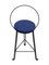Tomado Black Metal Stool with Round Backrest, Italy, 1970s, Image 2