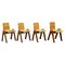Plywood Stackables Chairs by Gigi Sabadin, Italy, 1970s, Set of 4 1