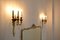 Apliques de candelabro italianos de latón de cuatro luces, años 40. Juego de 2, Imagen 2