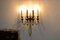 Apliques de candelabro italianos de latón de cuatro luces, años 40. Juego de 2, Imagen 8