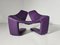 Zen Lounge Chairs in Purple Leather by Kwok Hoi Chan for Steiner, 1970s, Set of 2 7