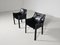 Cab-413 Black Leather Chairs by Mario Bellini for Cassina, 1980s, Set of 2, Image 2
