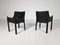 Cab-413 Black Leather Chairs by Mario Bellini for Cassina, 1980s, Set of 2, Image 7