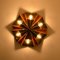Lámpara en forma de estrella de cerámica en marrón y beige, Alemania, años 70, Imagen 16