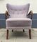 Danish Purple Highback Lounge Chair by Alfred Christensen for Slagelse Møbelfabrik, Image 1