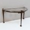 Brutalist Bronze Console Table with Cast Crystal Glass by Lothar Klute, 1980s 8