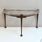 Brutalist Bronze Console Table with Cast Crystal Glass by Lothar Klute, 1980s 1