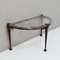 Brutalist Bronze Console Table with Cast Crystal Glass by Lothar Klute, 1980s 2