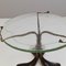Round Brutalist Bronze Table with Cast Crystal Glass, 1980s 9